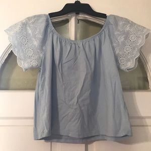 Baby blue blouse super cute
